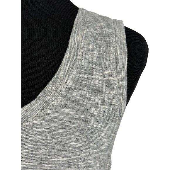 J.Crew Heather Gray Sleeveless Tie Waist Maxi Dress Casual Peppy Effortless Chic - Picture 4 of 16